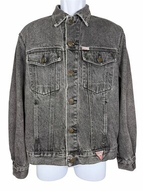 Georges Marciano Vintage Guess USA Denim Jacket Gray Size M